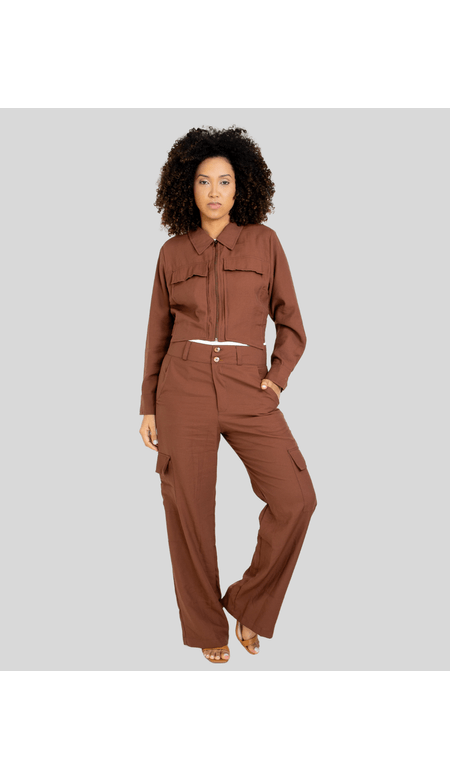 Calça Feminina Reta Cargo Viscose - Atrevida Xis