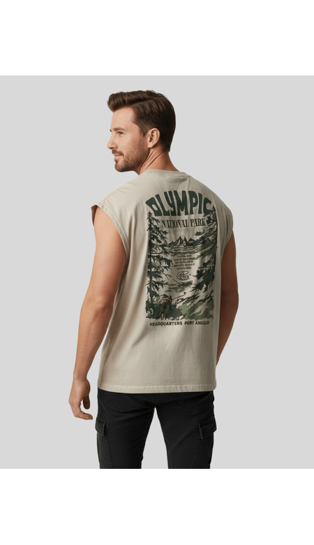 Regata Masculina Oversized Com Estampa Oympic National Park - Overcore