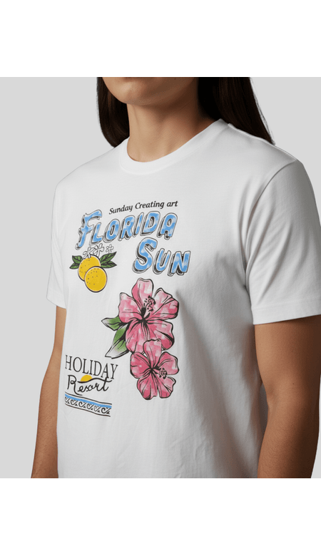 Tshirt Feminina Com Estampa Florida Sun - Belle