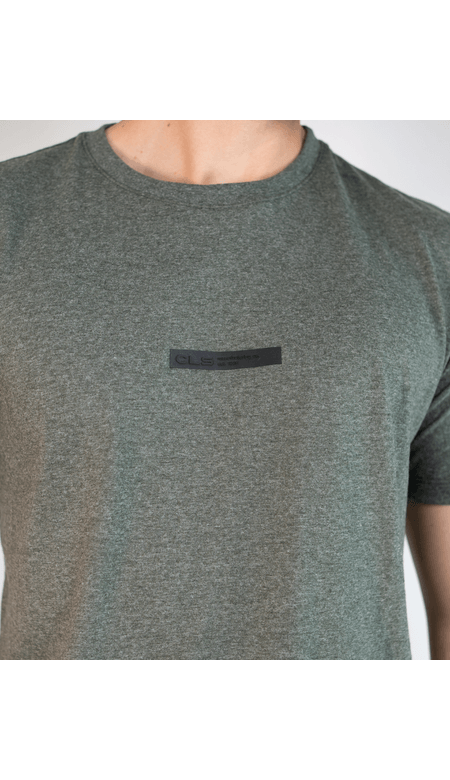 Camisa Colisão Masculina Tecido Mesclado e Detalhe Central