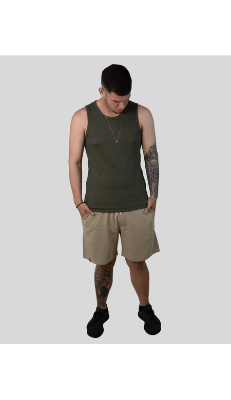 Bermuda Masculina de Moletom com Cordão Ajustável