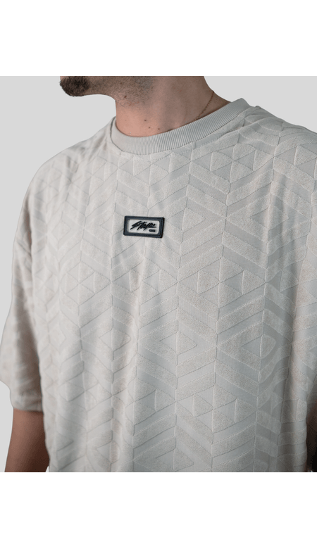 Camiseta Overcore Masculina Jacquard com Textura Geométrica