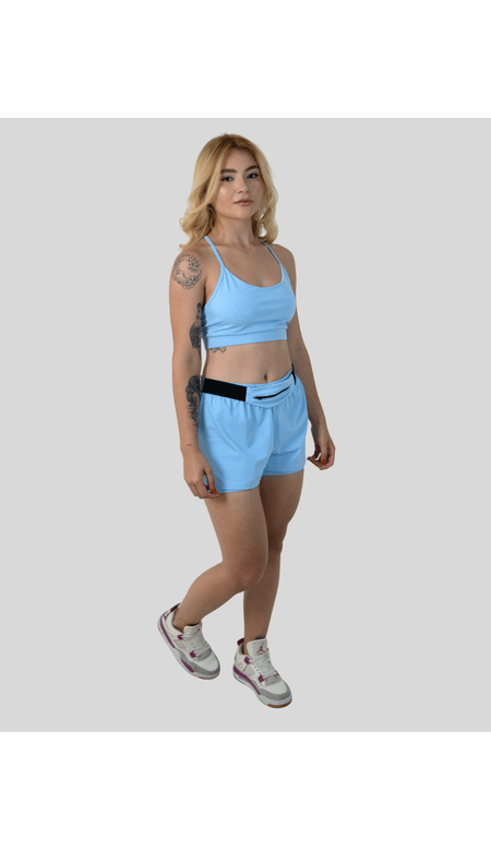 Short Feminino Esportivo - Com Pochete Funcional