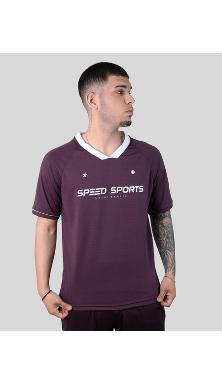 Camiseta Masculina Esportiva Estampada "Speed Sports"