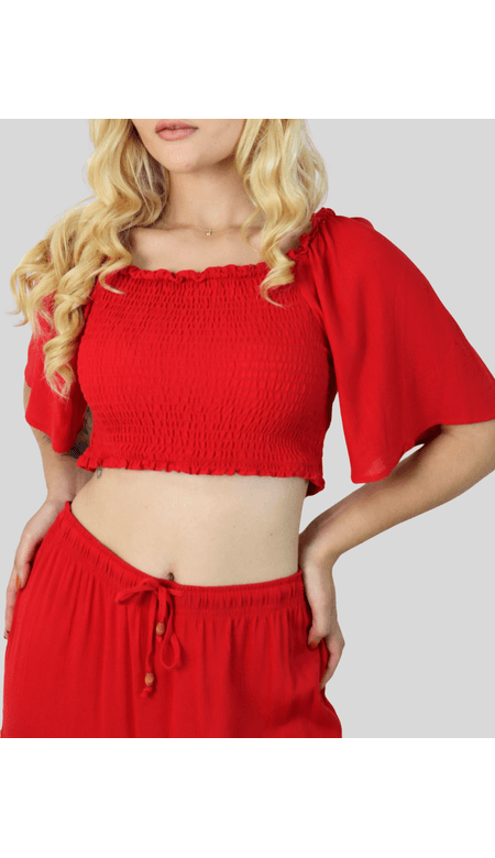 Cropped com Manga e Elástico AISTHY